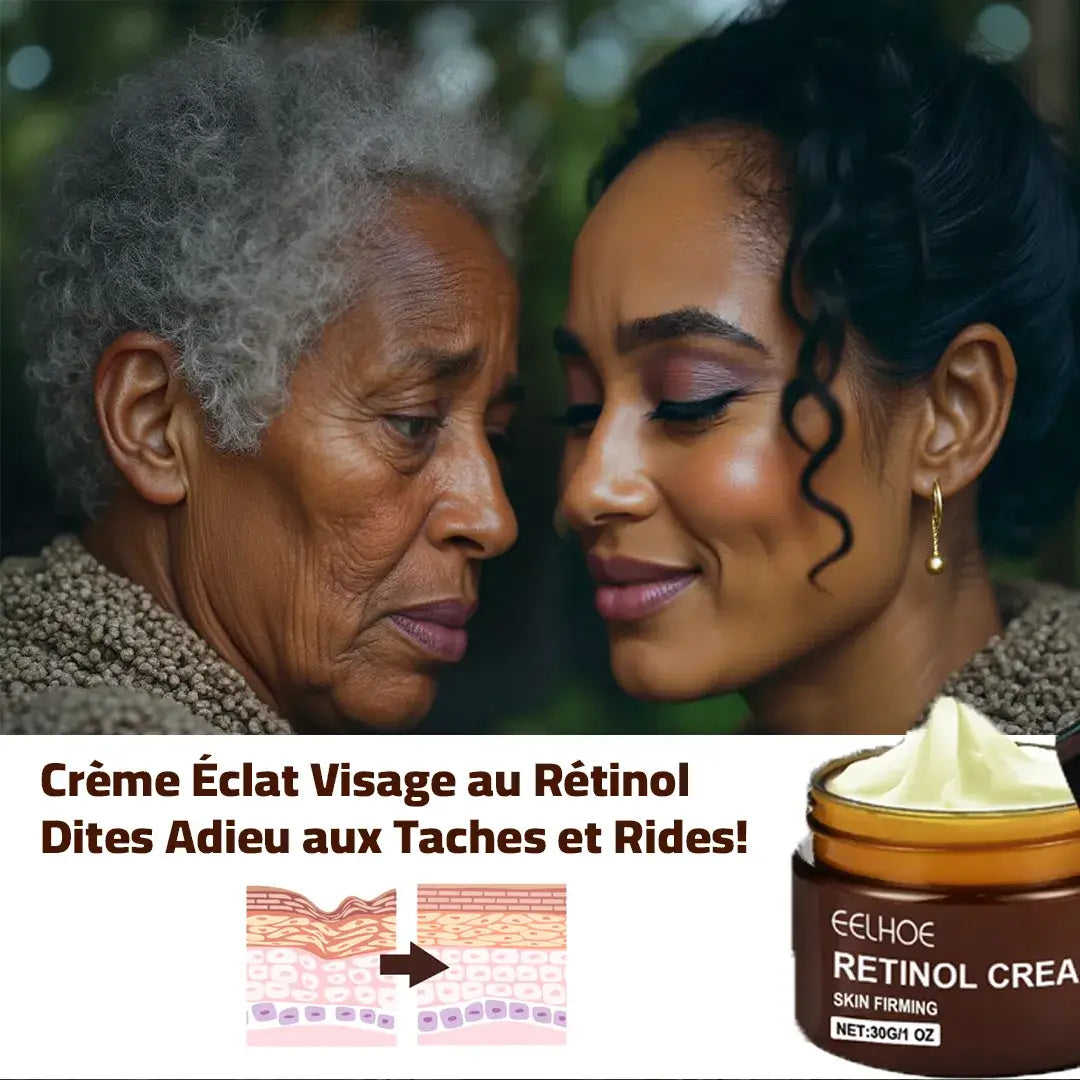 Crème Éclat Visage au Rétinol – Dites Adieu aux Taches et Rides !