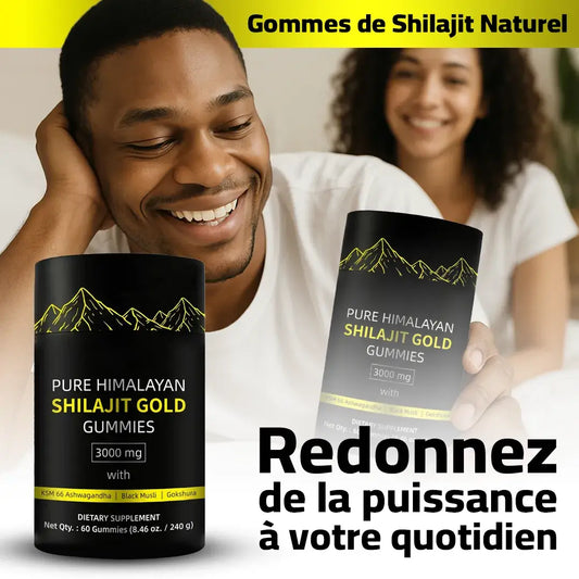 🚀 Gommes de Shilajit Himalaya – Booster Naturel de Testostérone & Énergie
