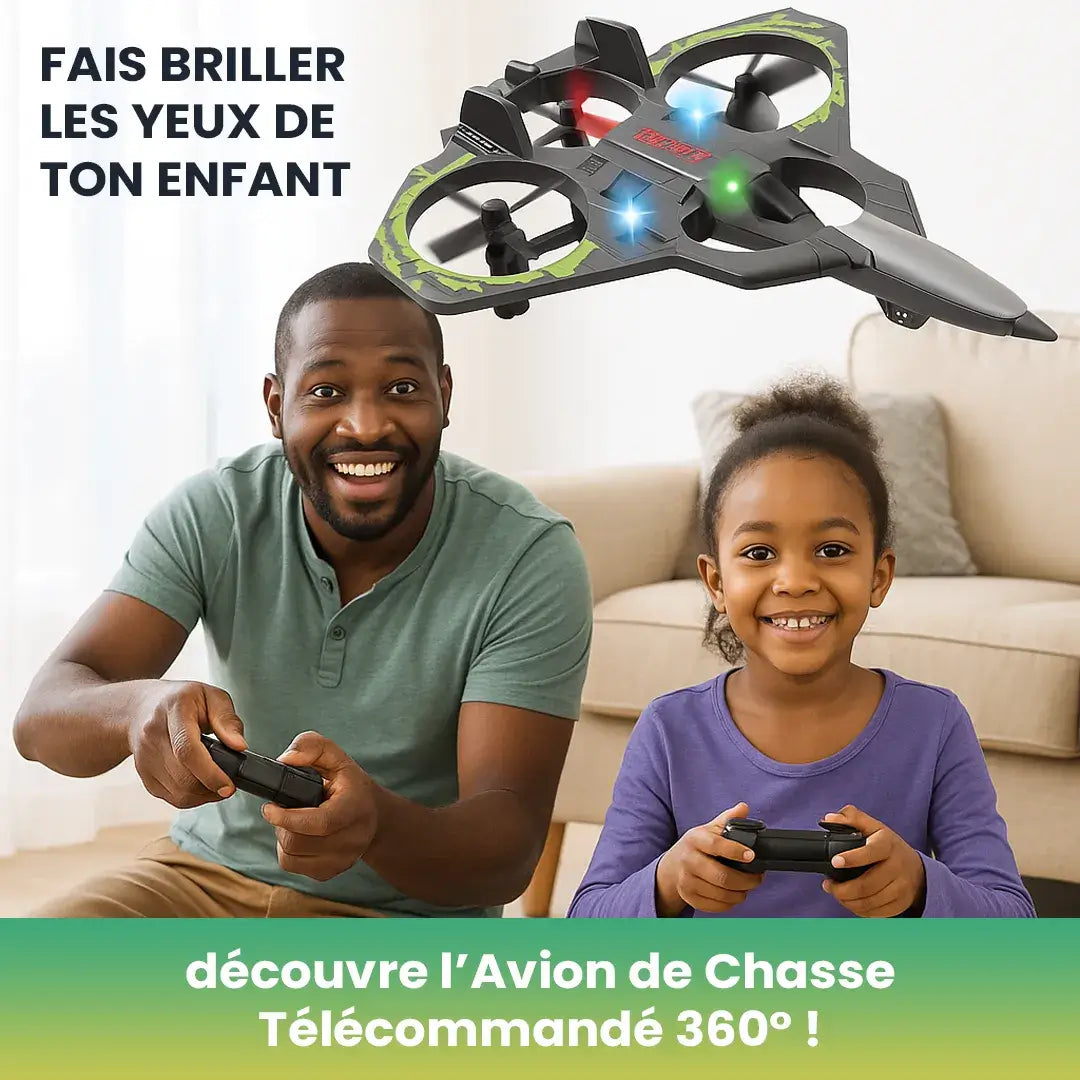 l’Avion de Chasse Télécommandé 360°: Fais briller les yeux de ton enfant