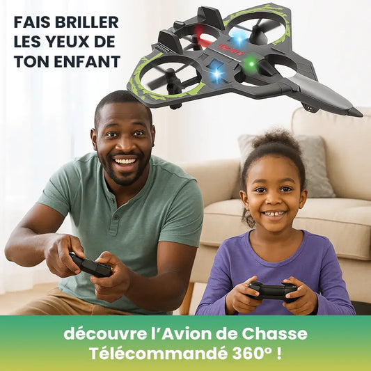 l’Avion de Chasse Télécommandé 360°: Fais briller les yeux de ton enfant
