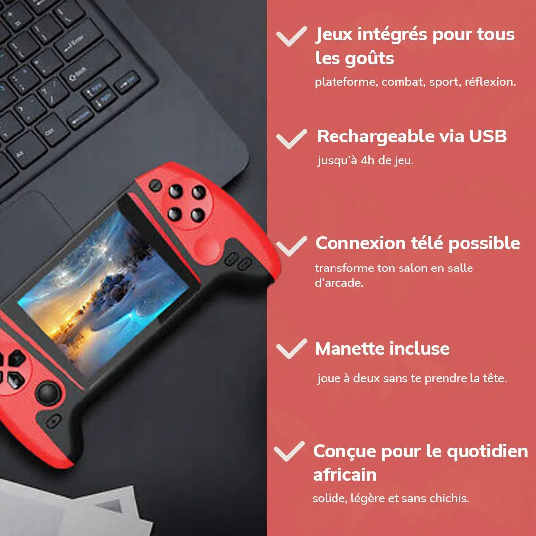 Console de Jeu Portable: Le Plaisir du Jeu, Partout avec 500 jeux !
