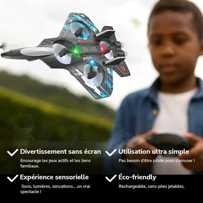 l’Avion de Chasse Télécommandé 360°: Fais briller les yeux de ton enfant