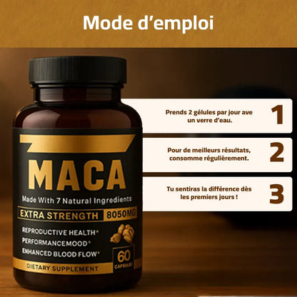 Retrouve ta puissance d’homme avec les gélules naturelles de Maca !