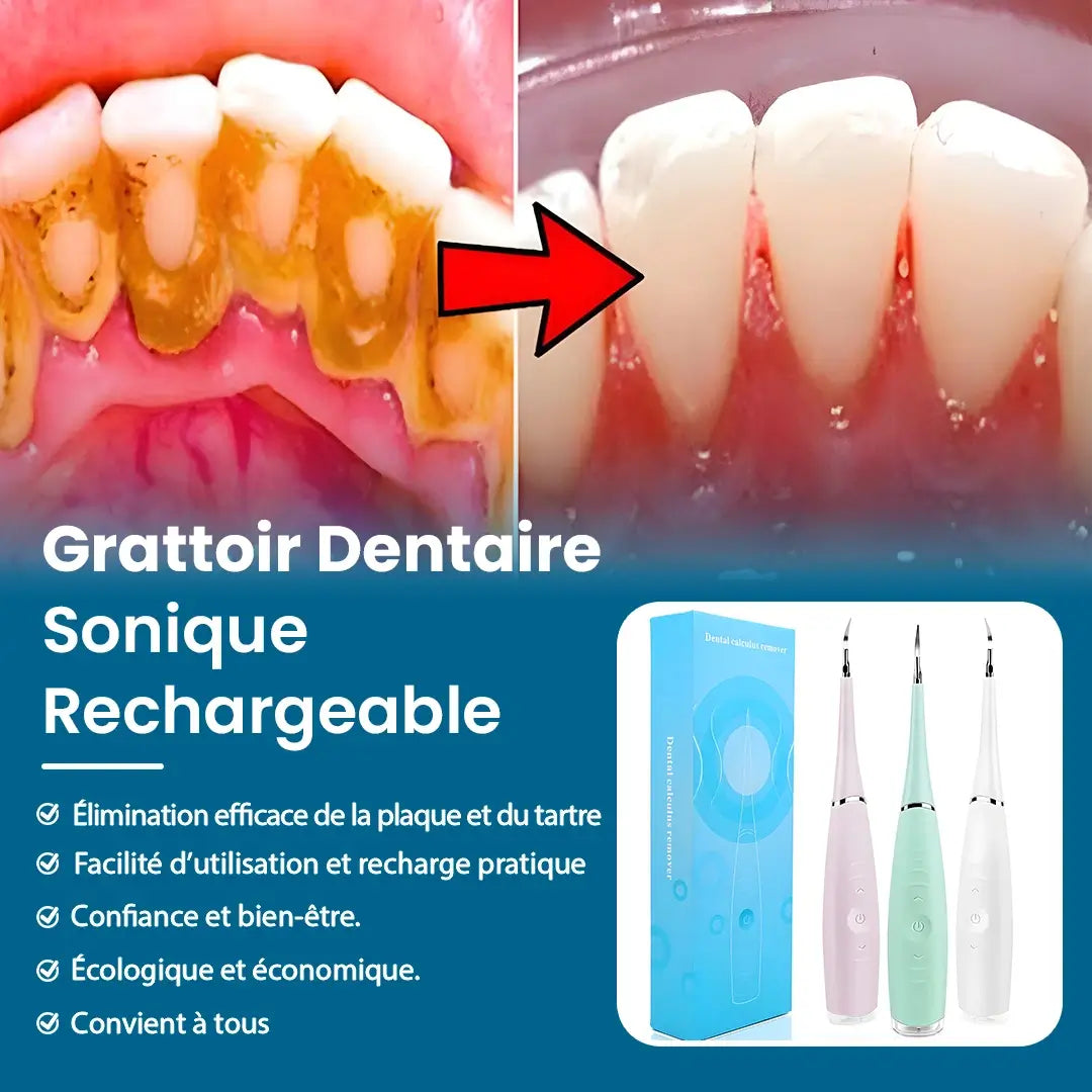 Grattoir Dentaire Sonique Rechargeable