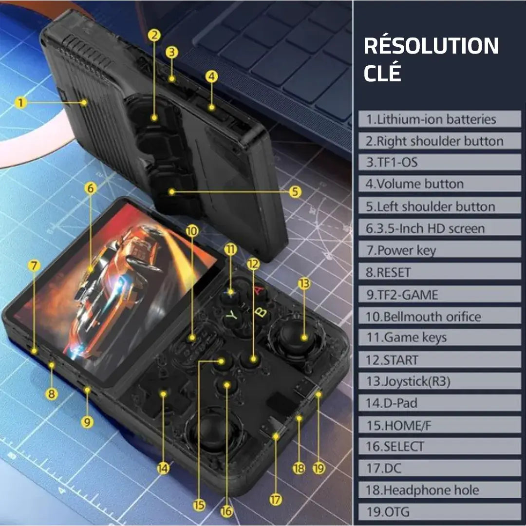 🎮 Console Rétro Portable – Des milliers de jeux sans internet !