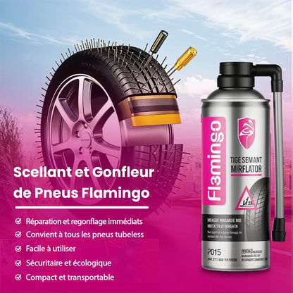 Scellant et Gonfleur de Pneus Flamingo