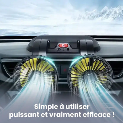 Ventilateur Double Tête USB pour Voiture